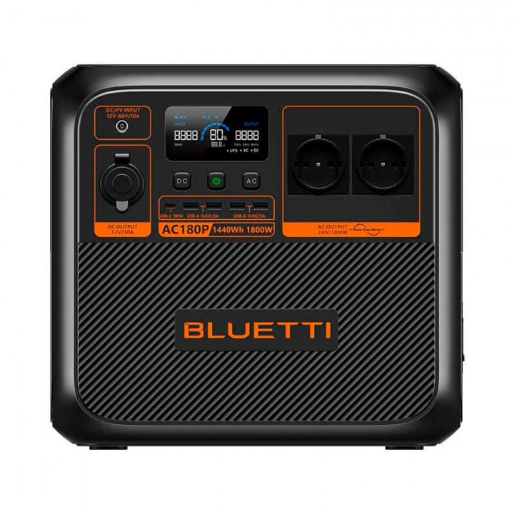 Зарядна станція Bluetti AC180P 1440Wh 400000mAh, 1800W